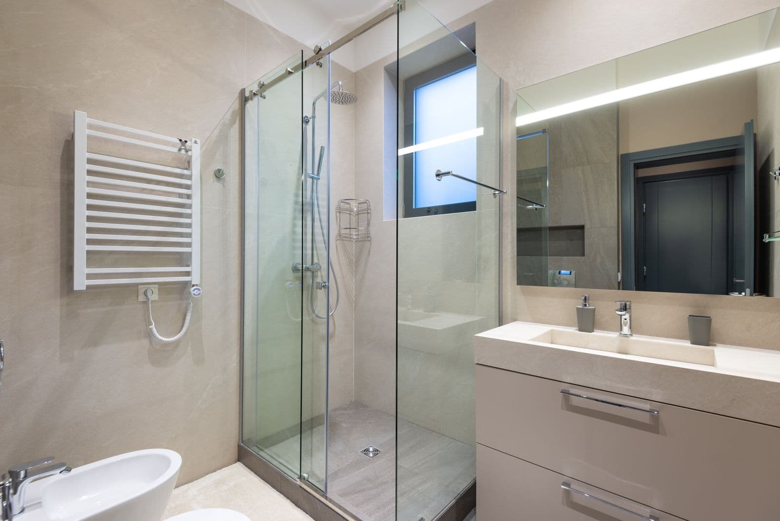 Bathroom remodel finished by N14 Construction